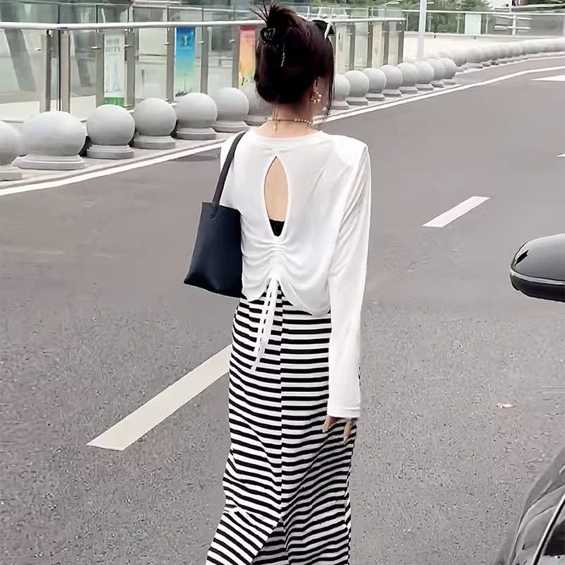 เสื้อยืดแขนยาวลายทางสำหรับฤดูใ - Base Layer Top บทวิจารณ์และราคา