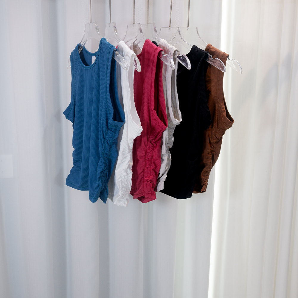 เสื้อกล้ามรัดรูปสำหรับโยคะฤดูร - Tank Top Ribbed บทวิจารณ์และราคา